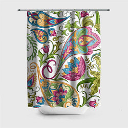 Шторка для ванной Fashionable floral Oriental pattern Summer 2025