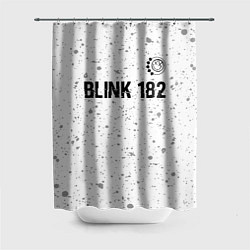 Шторка для душа Blink 182 Glitch на светлом фоне, цвет: 3D-принт