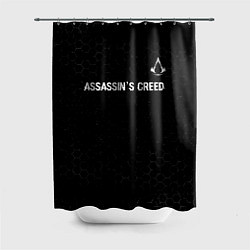 Шторка для ванной Assassins Creed Glitch на темном фоне
