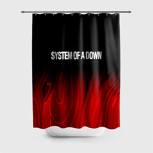 Шторка для ванной System of a Down Red Plasma / 3D-принт – фото 1