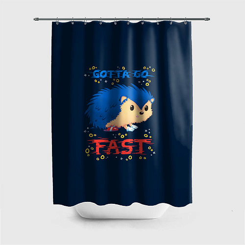 Шторка для ванной Little Sonic gotta go fast / 3D-принт – фото 1