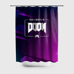 Шторка для ванной Doom Gaming Champion: рамка с лого и джойстиком на
