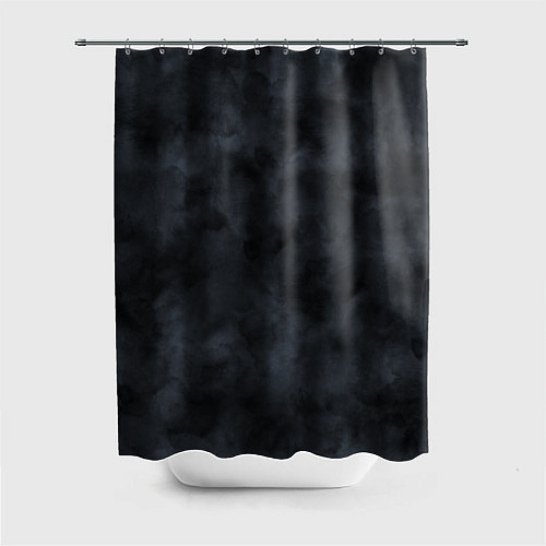 Шторка для ванной Акварельные разводы черный / 3D-принт – фото 1