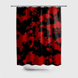 Шторка для душа Черно-красная абстракция, цвет: 3D-принт