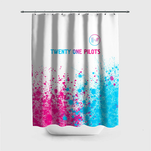 Шторка для ванной Twenty One Pilots Neon Gradient / 3D-принт – фото 1