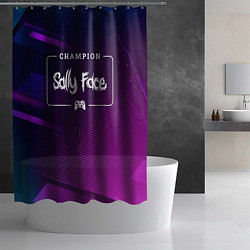 Шторка для душа Sally Face Gaming Champion: рамка с лого и джойсти, цвет: 3D-принт — фото 2