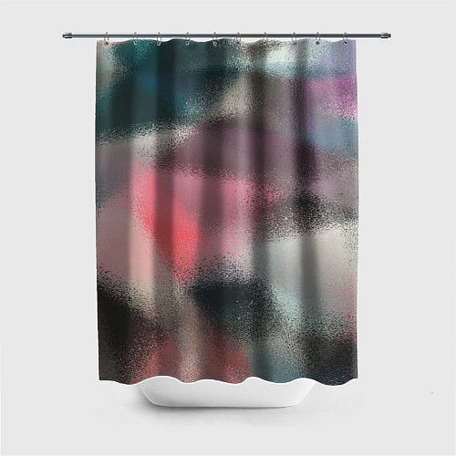 Шторка для ванной Современный разноцветный абстрактный узор / 3D-принт – фото 1