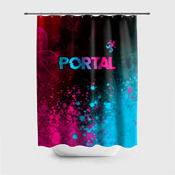 Шторка для душа Portal Neon Gradient, цвет: 3D-принт