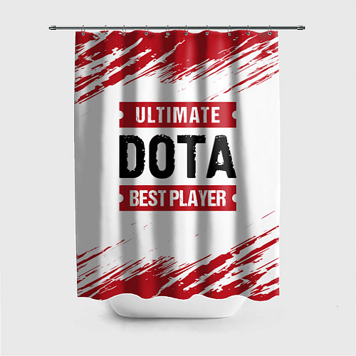 Шторка для ванной Dota: красные таблички Best Player и Ultimate / 3D-принт – фото 1