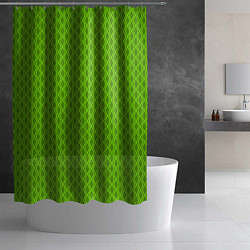 Шторка для душа Зеленые ячейки текстура, цвет: 3D-принт — фото 2
