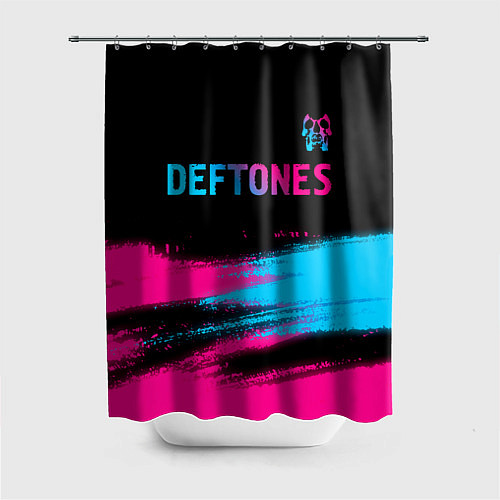 Шторка для ванной Deftones Neon Gradient / 3D-принт – фото 1