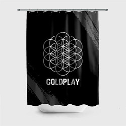 Шторка для ванной Coldplay Glitch на темном фоне