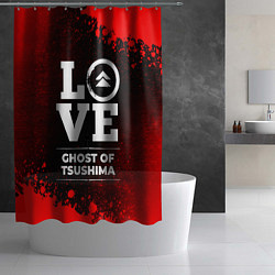 Шторка для душа Ghost of Tsushima Love Классика, цвет: 3D-принт — фото 2