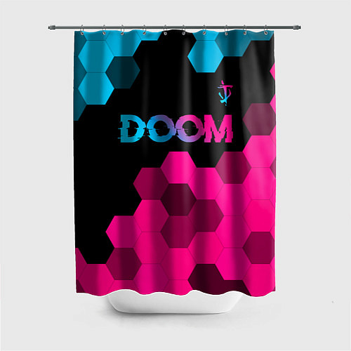 Шторка для ванной Doom Neon Gradient / 3D-принт – фото 1