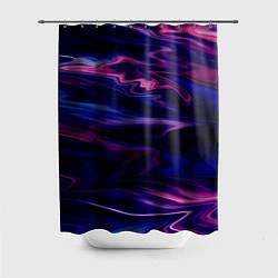 Шторка для ванной Фиолетово-розовый абстрактный узор