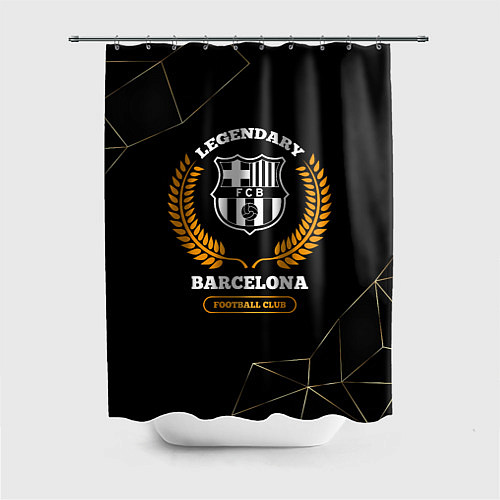 Шторка для ванной Barcelona - legendary football club на темном фоне / 3D-принт – фото 1