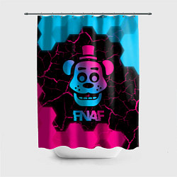 Шторка для душа FNAF мишка - neon gradient, цвет: 3D-принт
