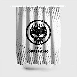 Шторка для ванной The Offspring с потертостями на светлом фоне