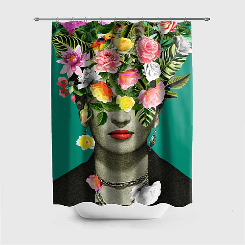 Шторка для ванной Фрида Кало - Арт Портрет / 3D-принт – фото 1