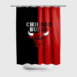 Шторка для ванной Чикаго Буллз black & red