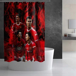 Шторка для душа Криштиану Роналду Манчестер Юнайтед, цвет: 3D-принт — фото 2