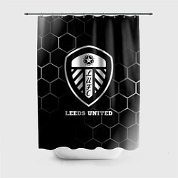 Шторка для ванной Leeds United sport на темном фоне