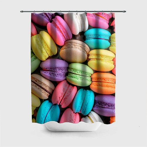 Шторка для ванной Цветные Макаруны / 3D-принт – фото 1