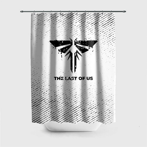 Шторка для ванной The Last Of Us с потертостями на светлом фоне / 3D-принт – фото 1