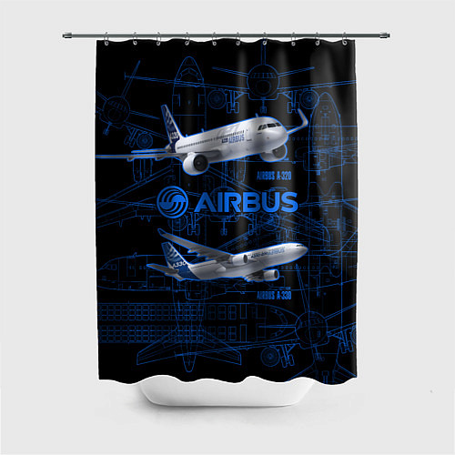 Шторка для ванной Airbus A320 / 3D-принт – фото 1