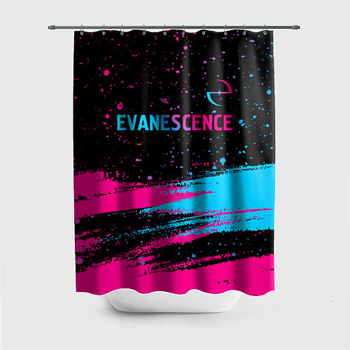 Шторка для ванной Evanescence - neon gradient: символ сверху / 3D-принт – фото 1