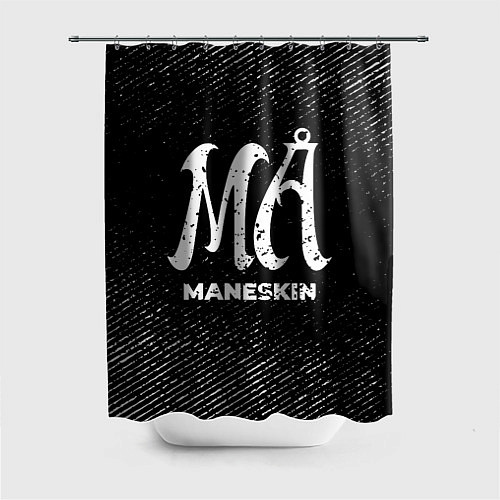 Шторка для ванной Maneskin с потертостями на темном фоне / 3D-принт – фото 1
