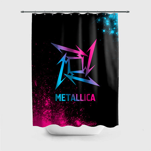 Шторка для ванной Metallica - neon gradient / 3D-принт – фото 1