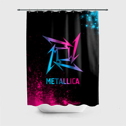 Шторка для душа Metallica - neon gradient, цвет: 3D-принт