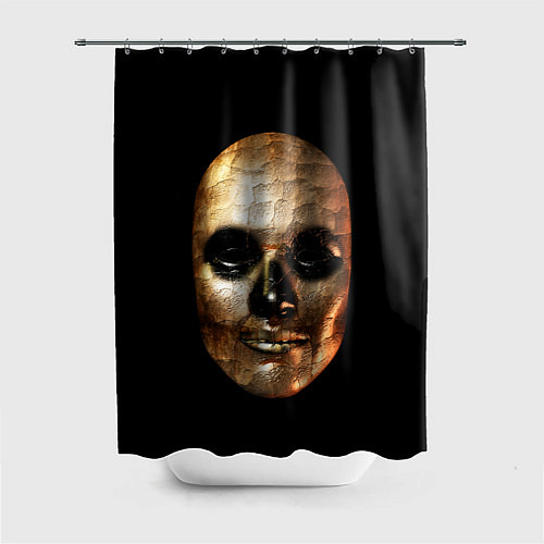Шторка для ванной Золотая маска Хэллоуин / 3D-принт – фото 1