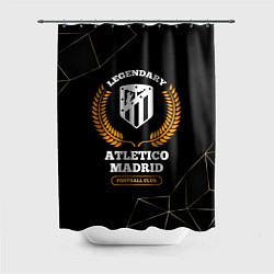 Шторка для ванной Лого Atletico Madrid и надпись legendary football