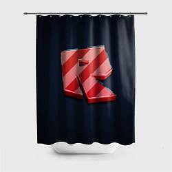 Шторка для ванной Roblox red - Роблокс полосатый логотип