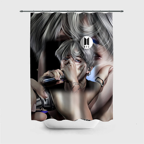 Шторка для ванной BTS Jimin With Microphone / 3D-принт – фото 1