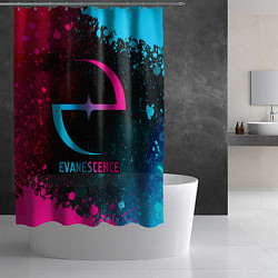 Шторка для душа Evanescence - neon gradient, цвет: 3D-принт — фото 2