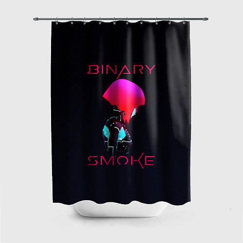 Шторка для ванной Binary Smoke / 3D-принт – фото 1