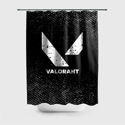 Шторка для душа Valorant с потертостями на темном фоне, цвет: 3D-принт