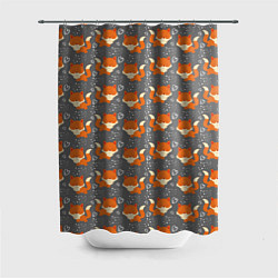 Шторка для ванной Веселые лисички