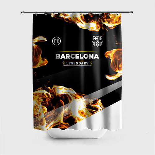 Шторка для ванной Barcelona legendary sport fire / 3D-принт – фото 1