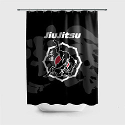 Шторка для ванной Jiu-jitsu throw logo