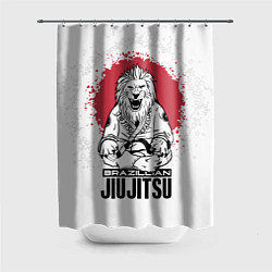 Шторка для ванной Jiu Jitsu red sun