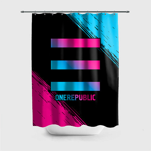 Шторка для ванной OneRepublic - neon gradient / 3D-принт – фото 1