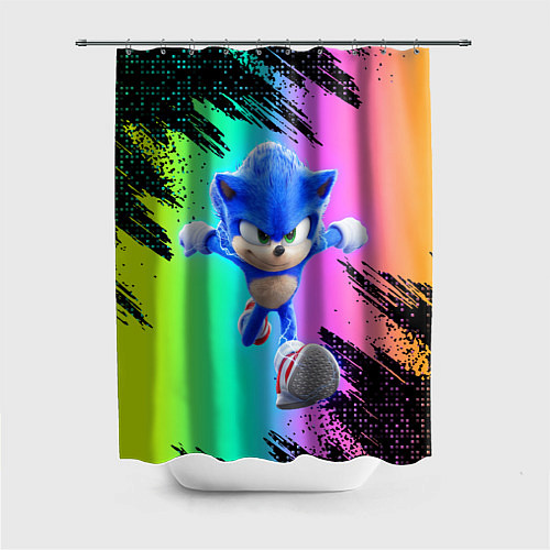 Шторка для ванной Sonic neon / 3D-принт – фото 1