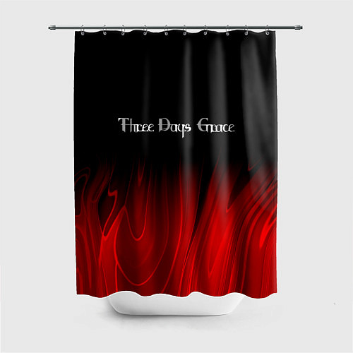 Шторка для ванной Three Days Grace red plasma / 3D-принт – фото 1