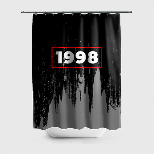Шторка для ванной 1998 - в красной рамке на темном / 3D-принт – фото 1