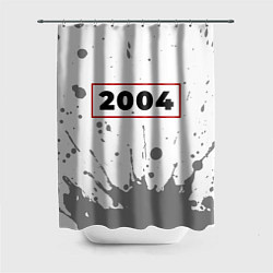 Шторка для душа 2004 - в красной рамке на светлом, цвет: 3D-принт