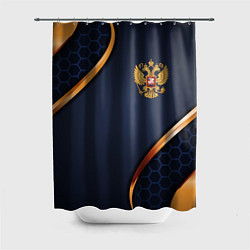 Шторка для ванной Blue & gold герб России